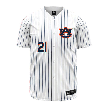 Auburn - NCAA Baseball : Andreas Alvarez - Pinstripe Jersey-0