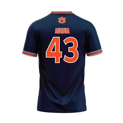 Auburn - NCAA Softball : Delaney Aumua - Navy Baseball Jersey-1
