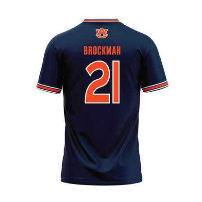 Auburn - NCAA Softball : Kylie Brockman - Navy Baseball Jersey-1