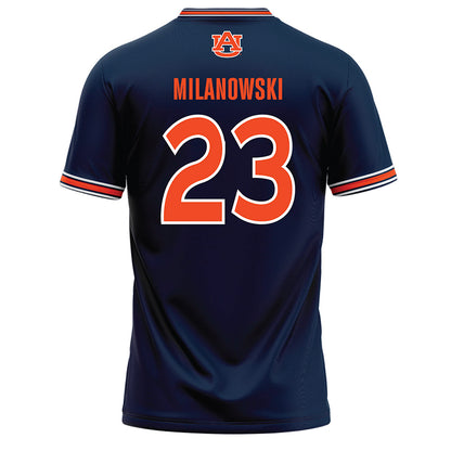 Auburn - NCAA Softball : Alexis Milanowski - Navy Baseball Jersey