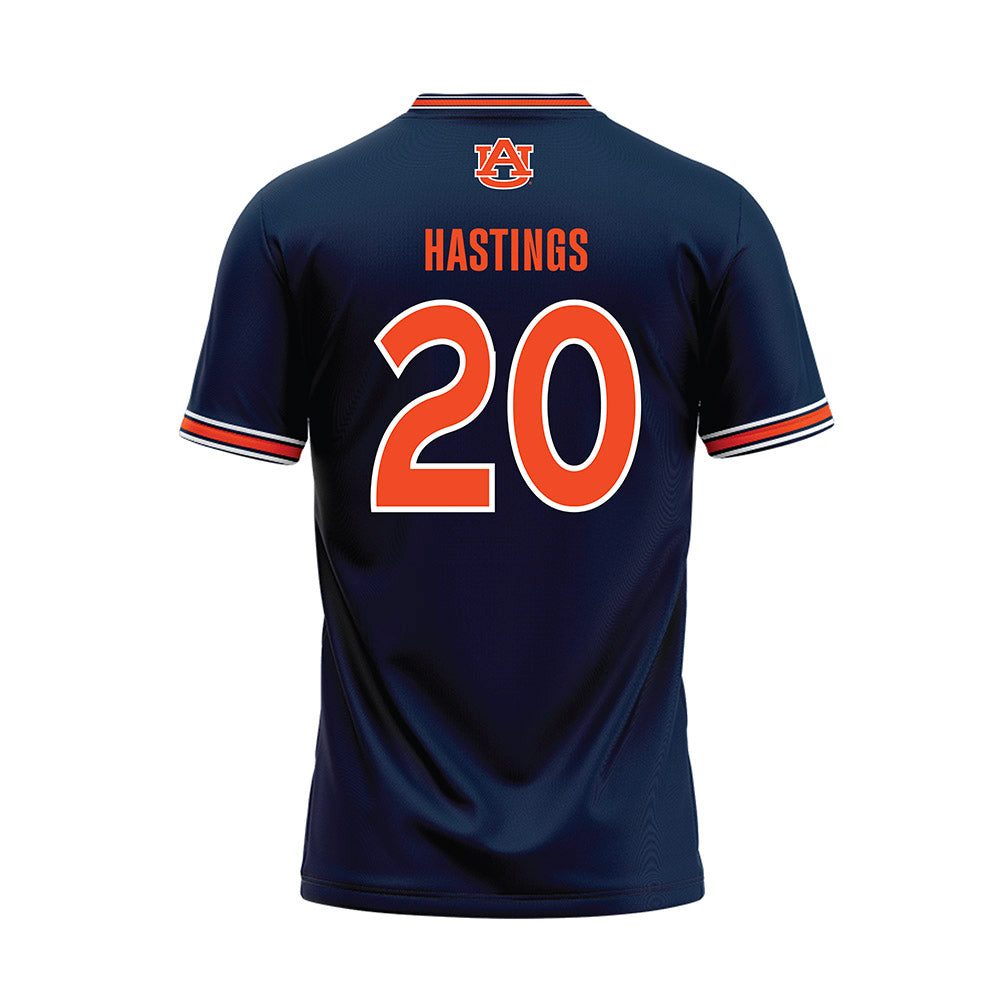 Auburn - NCAA Softball : Alyssa Hastings - Navy Baseball Jersey-1