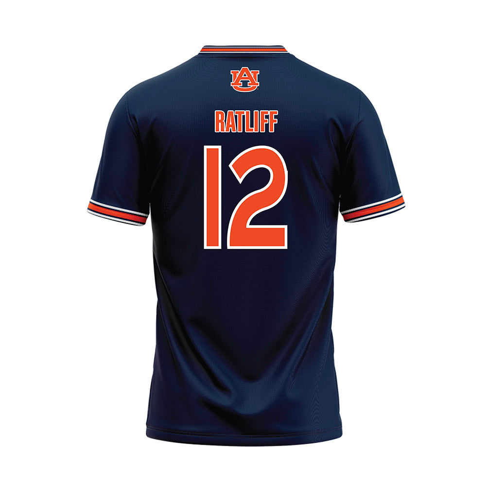 Auburn - NCAA Softball : Ava Ratliff - Navy Baseball Jersey-1
