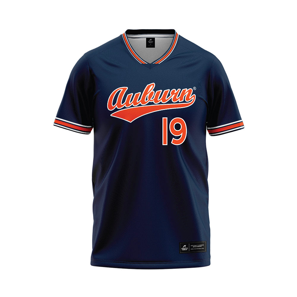 Auburn - NCAA Softball : Blayne Godfrey - Navy Baseball Jersey-0