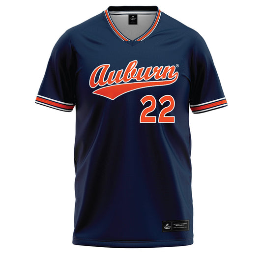 Auburn - NCAA Softball : Anna Wohlers - Navy Baseball Jersey