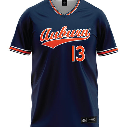 Auburn - NCAA Softball : Nelia Peralta - Navy Baseball Jersey