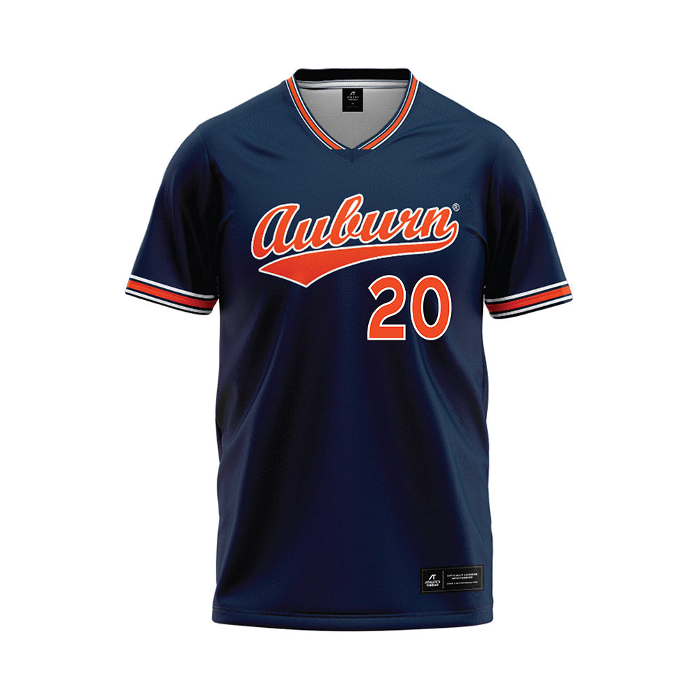 Auburn - NCAA Softball : Alyssa Hastings - Navy Baseball Jersey-0