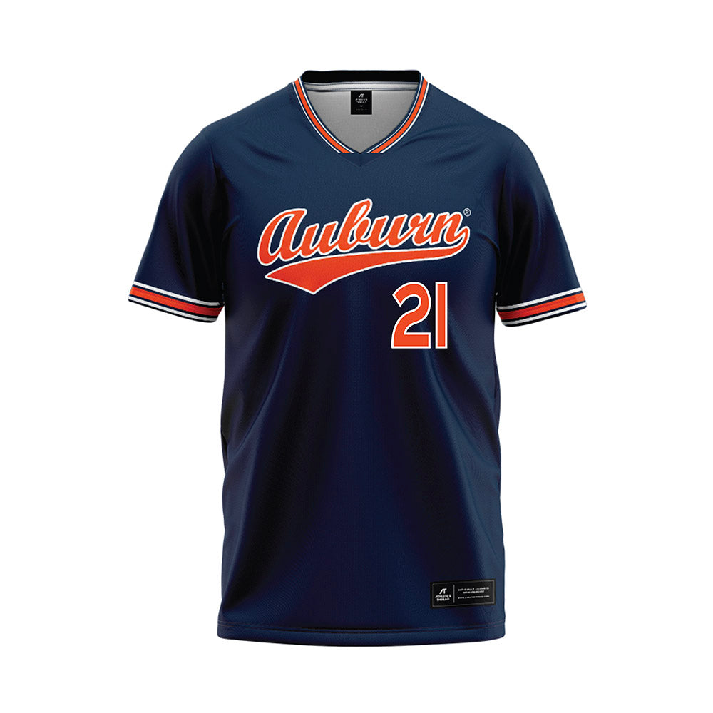 Auburn - NCAA Softball : Kylie Brockman - Navy Baseball Jersey-0