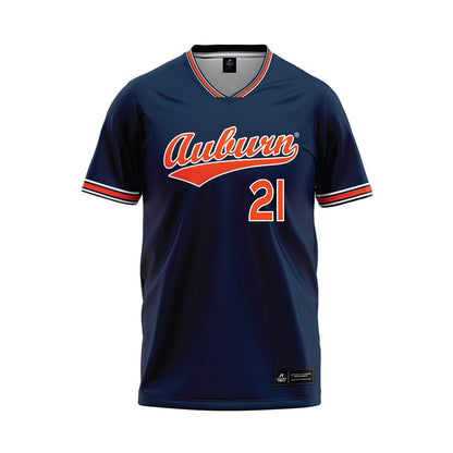 Auburn - NCAA Softball : Kylie Brockman - Navy Baseball Jersey-0