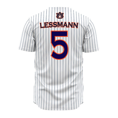 Auburn - NCAA Softball : georgia lessmann - Pinstripe Jersey-1