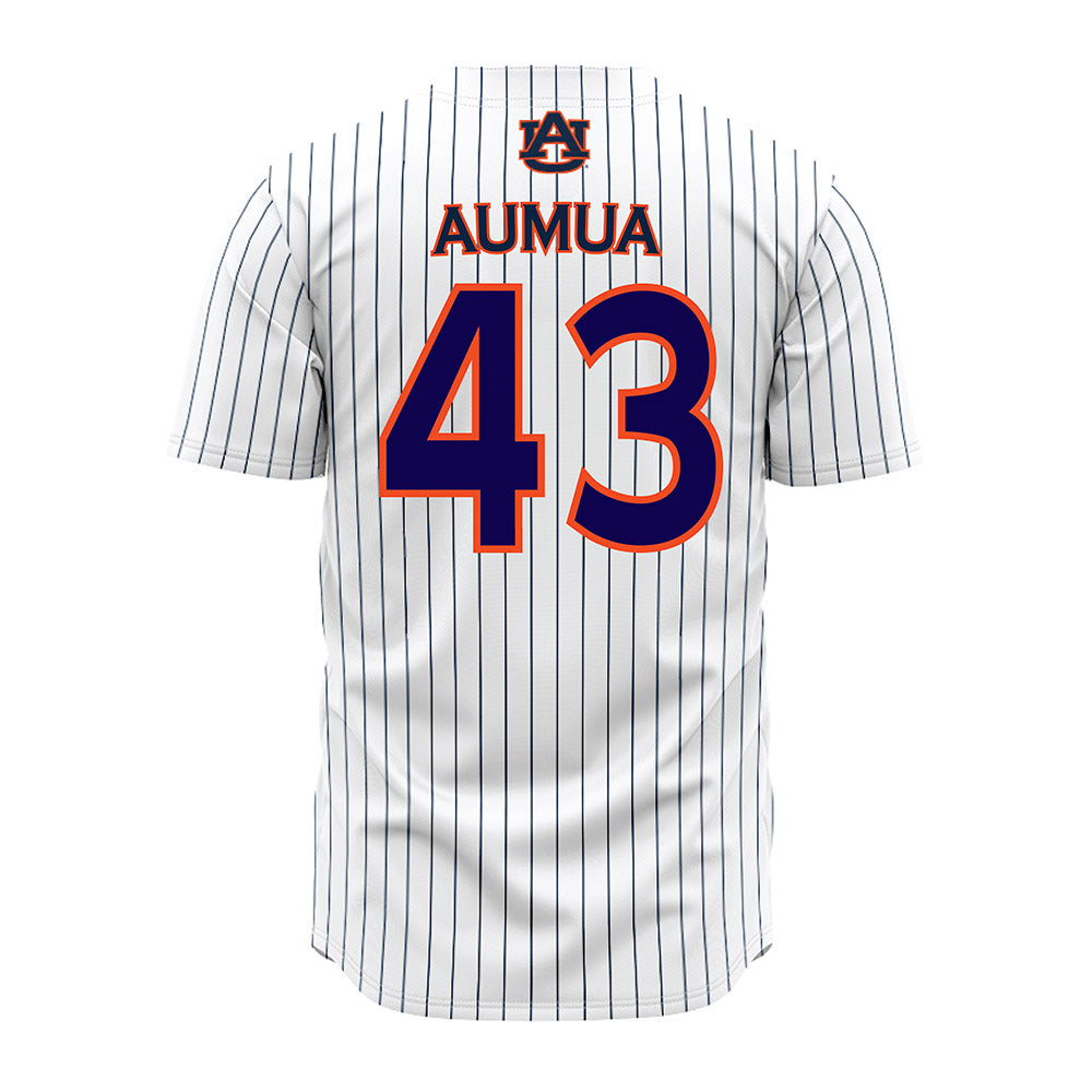 Auburn - NCAA Softball : Delaney Aumua - Pinstripe Jersey-1