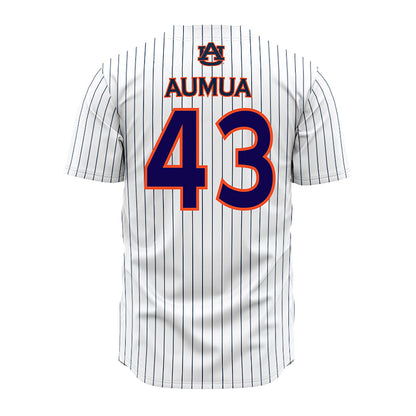 Auburn - NCAA Softball : Delaney Aumua - Pinstripe Jersey-1