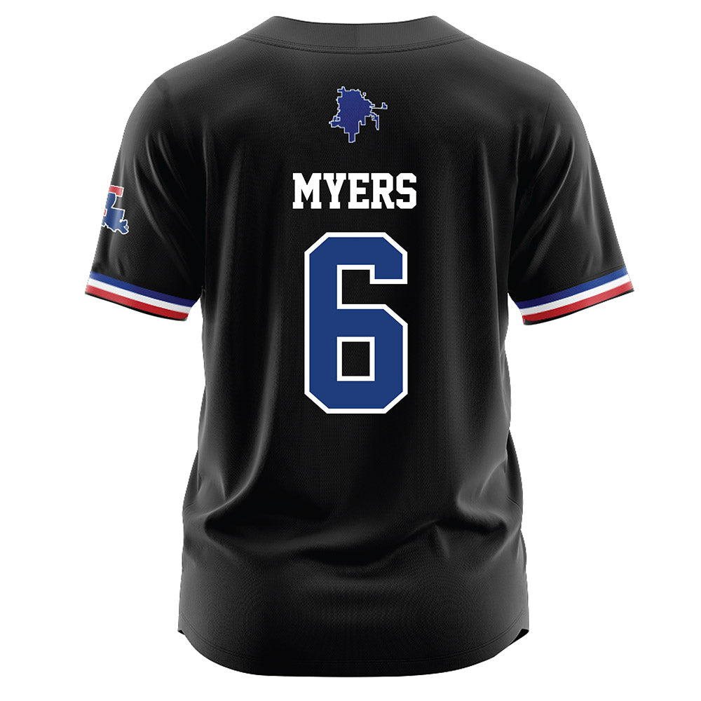 LA Tech - NCAA Baseball : Adarius Myers - Baseball Jersey Black