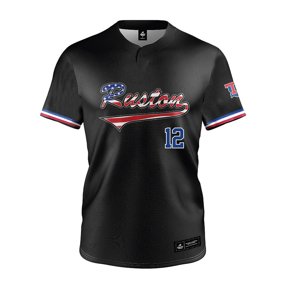 LA Tech - NCAA Baseball : Luke Cooley - Black Jersey-0