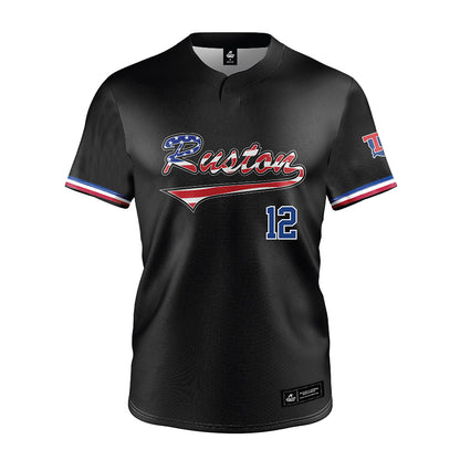 LA Tech - NCAA Baseball : Luke Cooley - Black Jersey-0