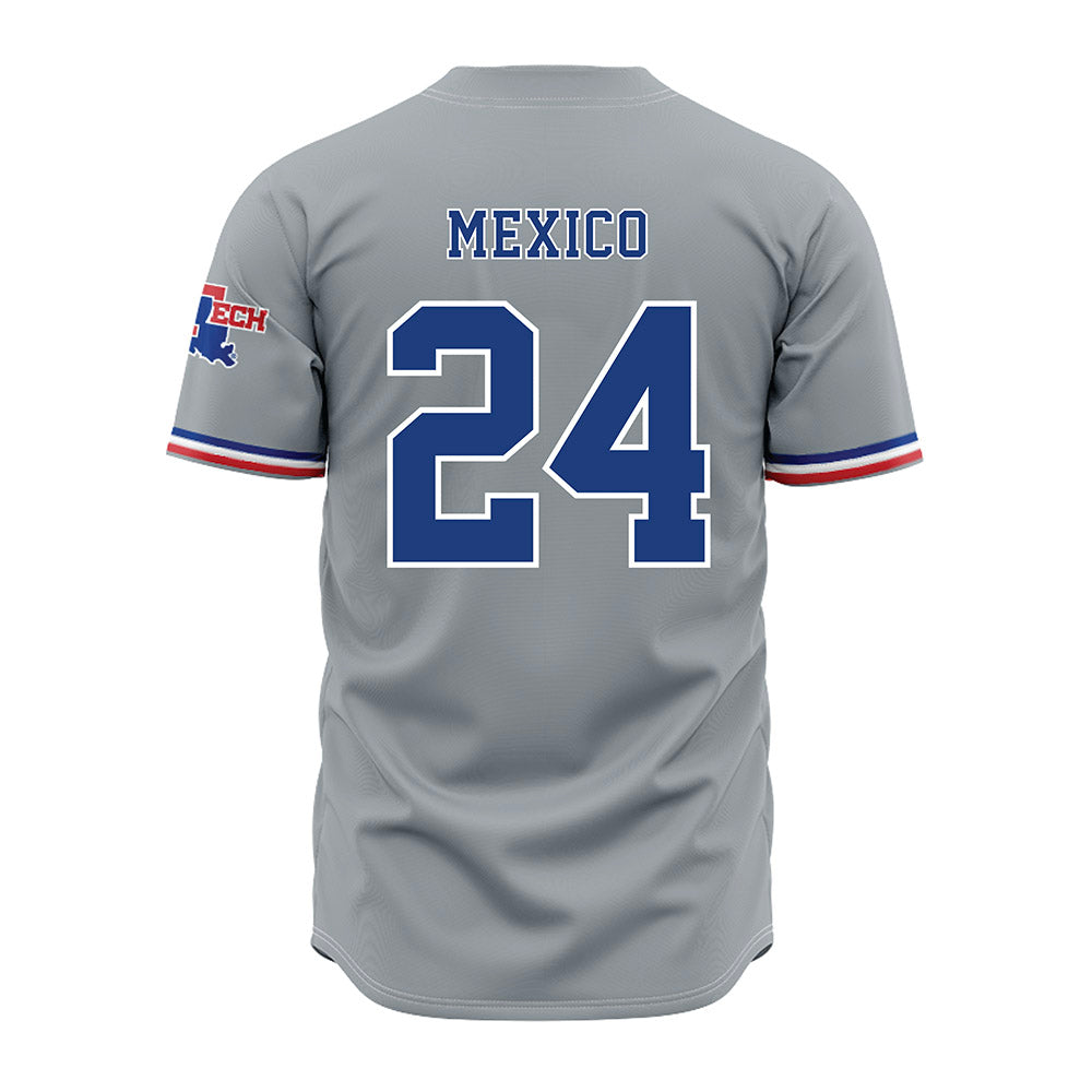 LA Tech - NCAA Baseball : Sebastian Mexico - Grey Jersey-1