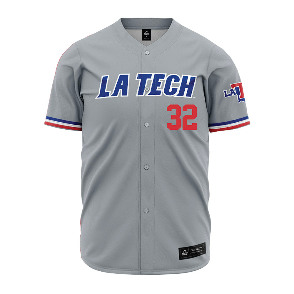 LA Tech - NCAA Baseball : Luke Nichols - Grey Jersey-0