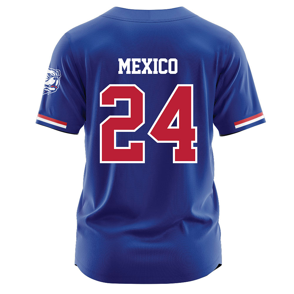 LA Tech - NCAA Baseball : Sebastian Mexico - Blue Jersey-1