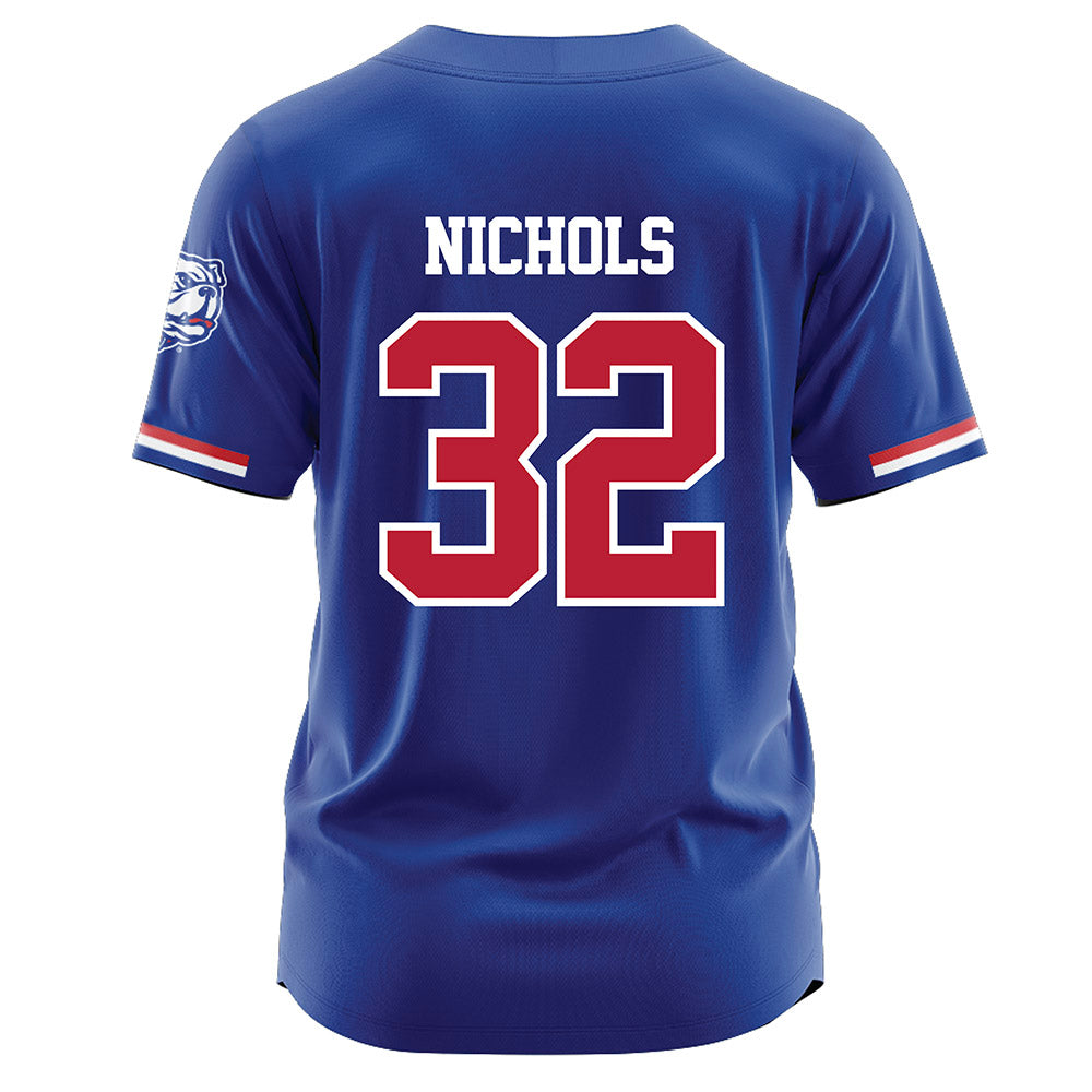 LA Tech - NCAA Baseball : Luke Nichols - Blue Jersey-1