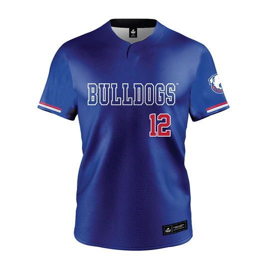 LA Tech - NCAA Baseball : Luke Cooley - Blue Jersey-0