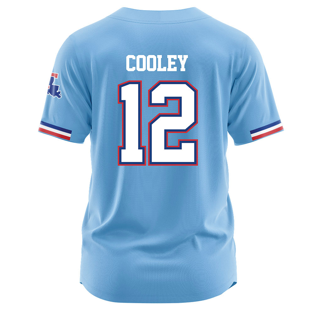 LA Tech - NCAA Baseball : Luke Cooley - Light Blue Jersey-1