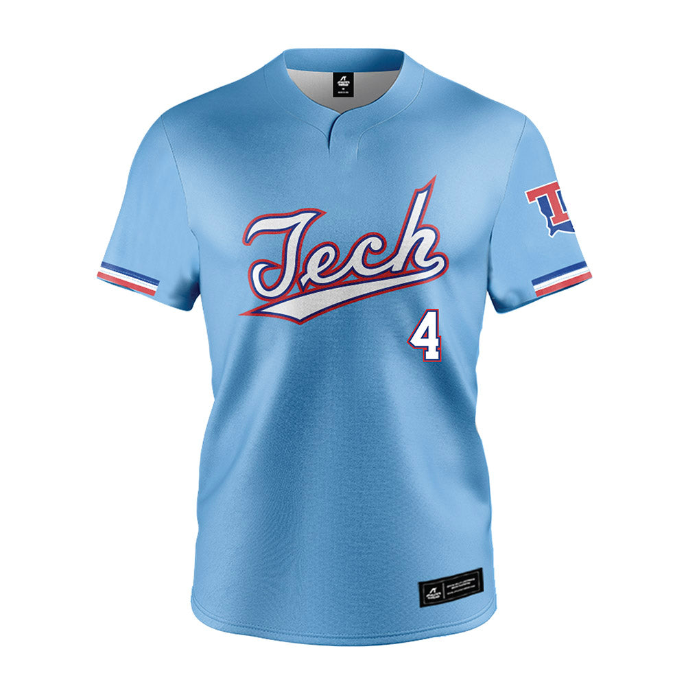 LA Tech - NCAA Baseball : Cade Patterson - Light Blue Jersey-0
