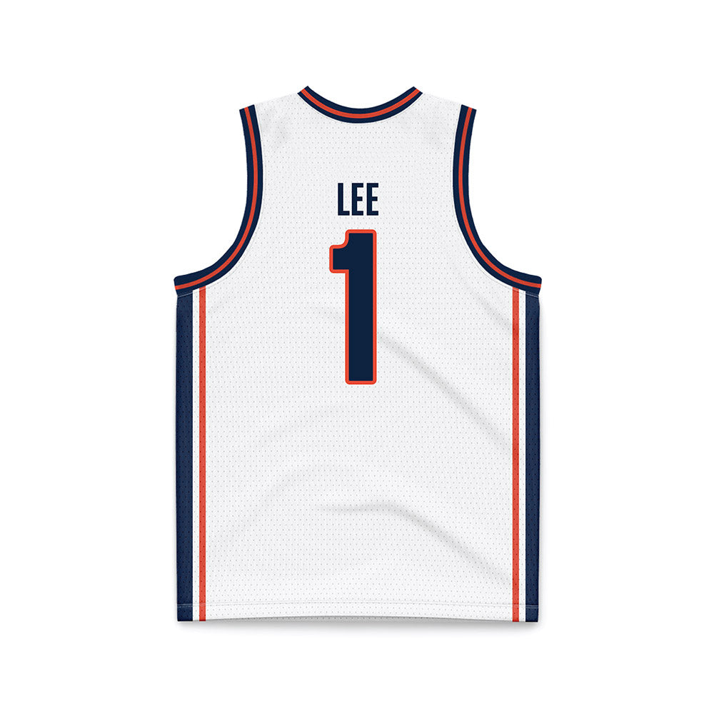 Illinois - NCAA Men's Basketball : Brandon Lee - White Basketball Jersey-1