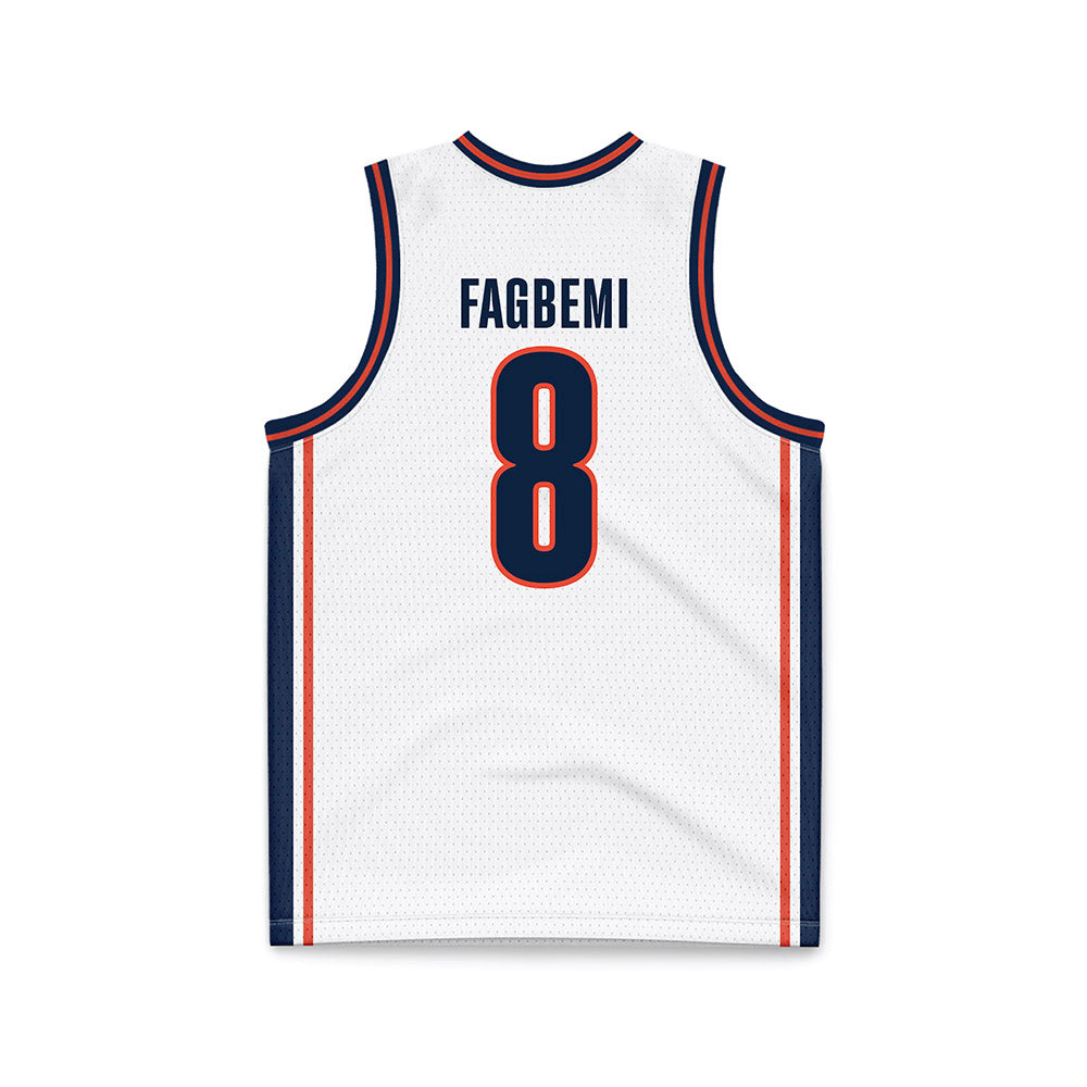 Illinois - NCAA Men's Basketball : Blake Fagbemi - White Basketball Jersey-1