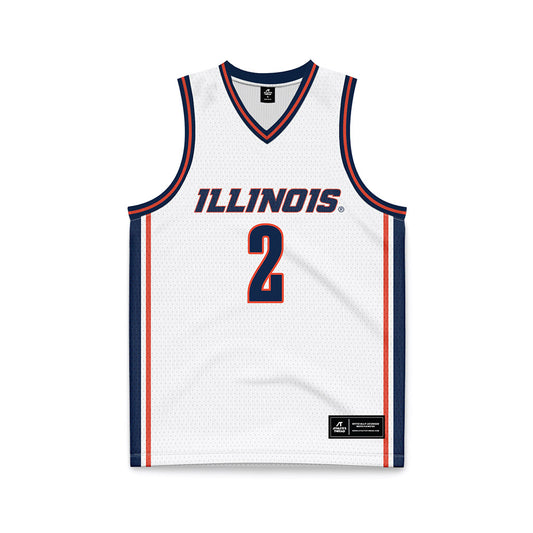 Illinois - NCAA Men's Basketball : Andrej Stojakovic - White Basketball Jersey-0