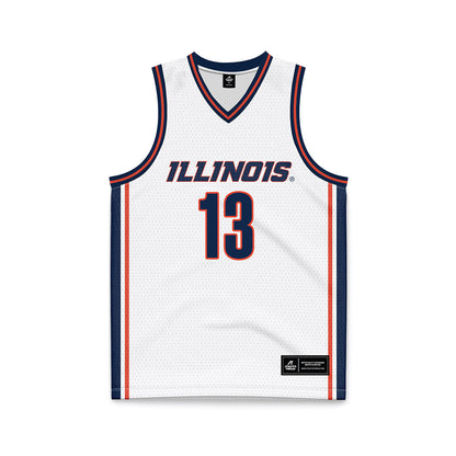Illinois - NCAA Men's Basketball : Tomislav Ivisic - White Basketball Jersey-0