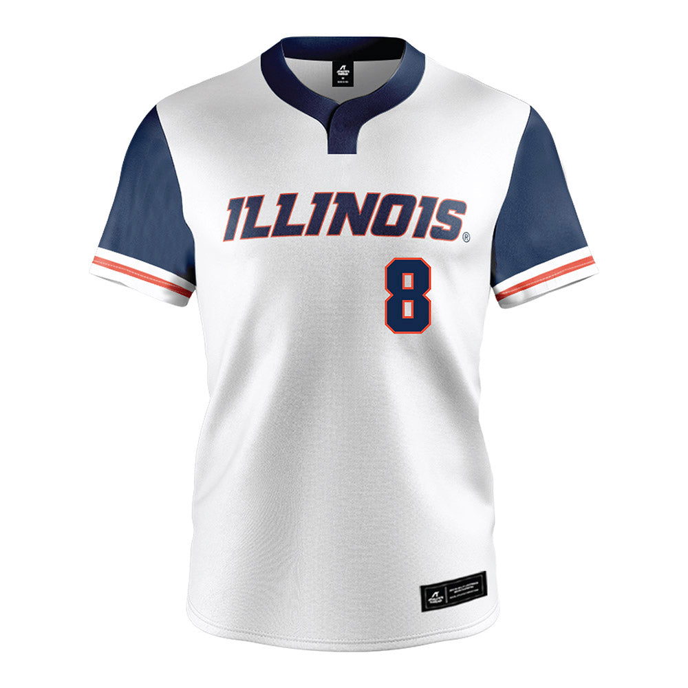 Illinois - NCAA Baseball : Lucas Krebs - White Jersey-0