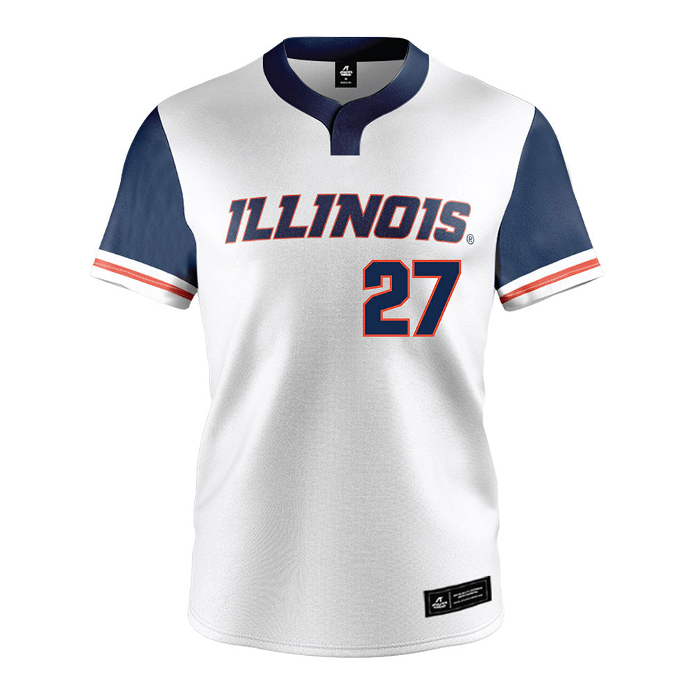 Illinois - NCAA Baseball : Nolan Girard - White Jersey-0