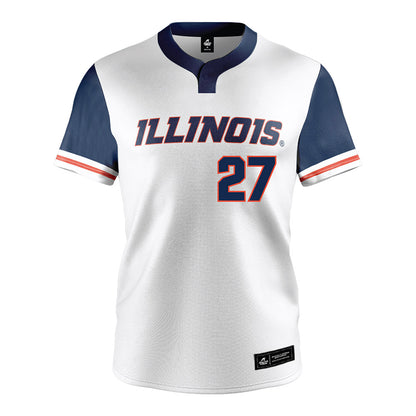 Illinois - NCAA Baseball : Nolan Girard - White Jersey-0