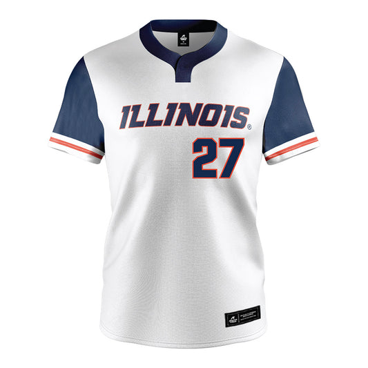 Illinois - NCAA Baseball : Nolan Girard - White Jersey-0