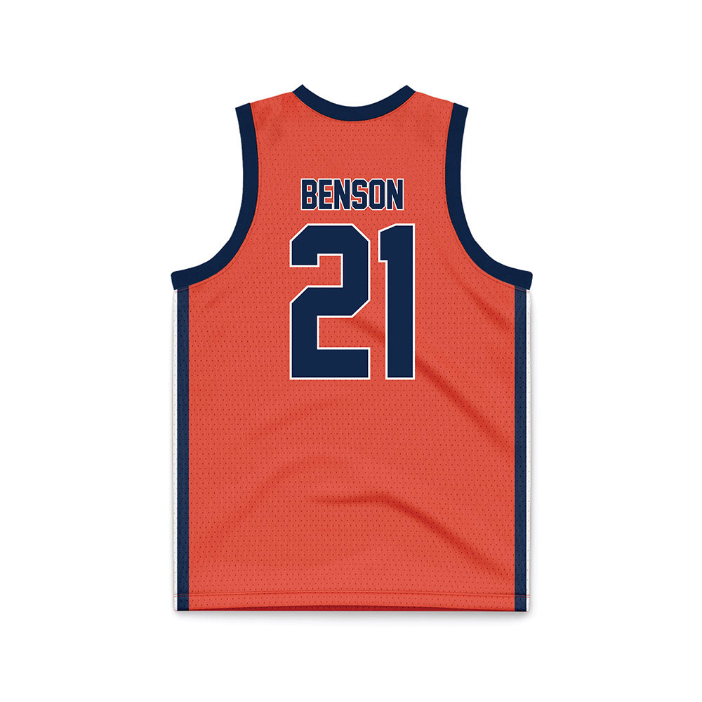 Illinois - NCAA Women's Basketball : Naomi Benson - Orange Basketball Jersey-1