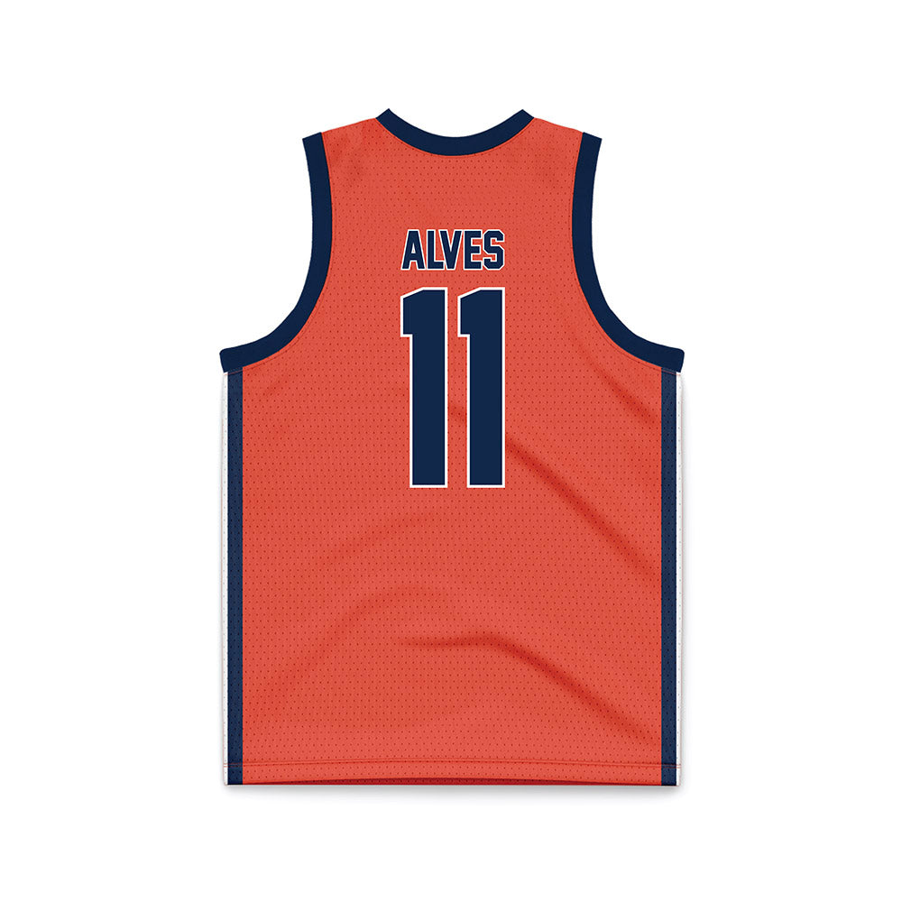 Illinois - NCAA Women's Basketball : Manuella Alves - Orange Basketball Jersey-1