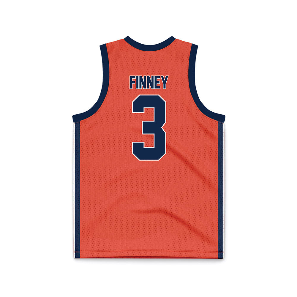 Illinois - NCAA Women's Basketball : erica finney - Orange Basketball Jersey-1