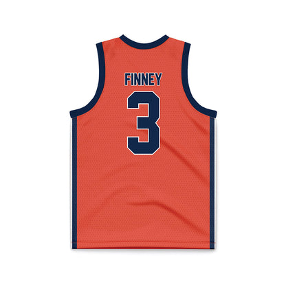 Illinois - NCAA Women's Basketball : erica finney - Orange Basketball Jersey-1