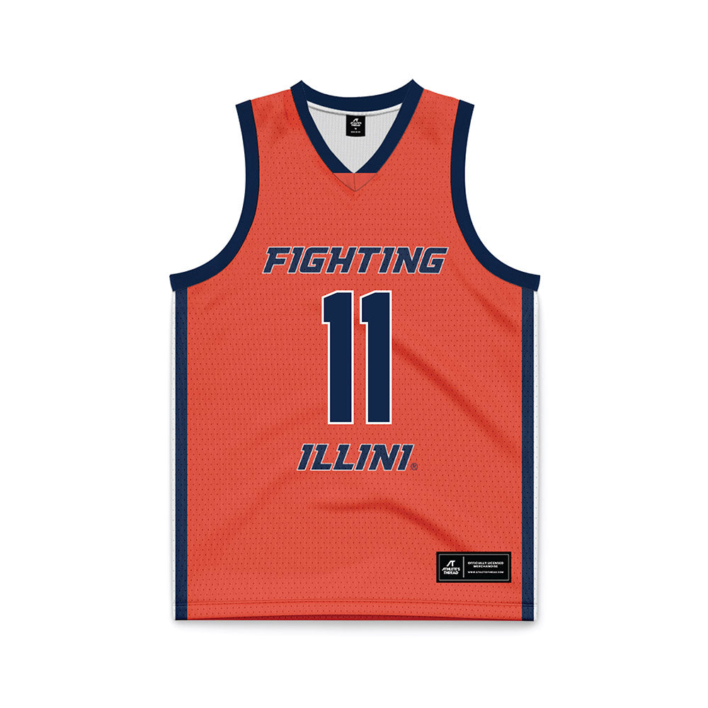 Illinois - NCAA Women's Basketball : Manuella Alves - Orange Basketball Jersey-0