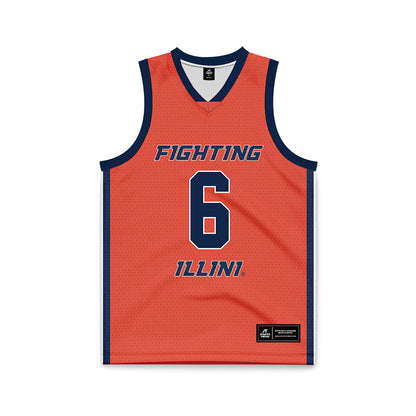 Illinois - NCAA Women's Basketball : Irene Noya Catoira - Orange Basketball Jersey-0