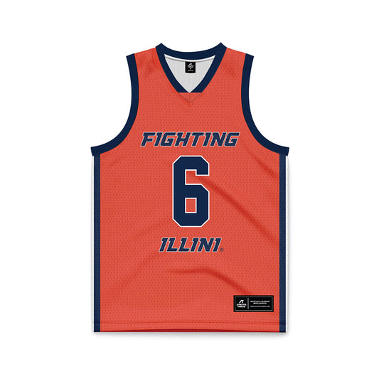 Illinois - NCAA Women's Basketball : Irene Noya Catoira - Orange Basketball Jersey-0