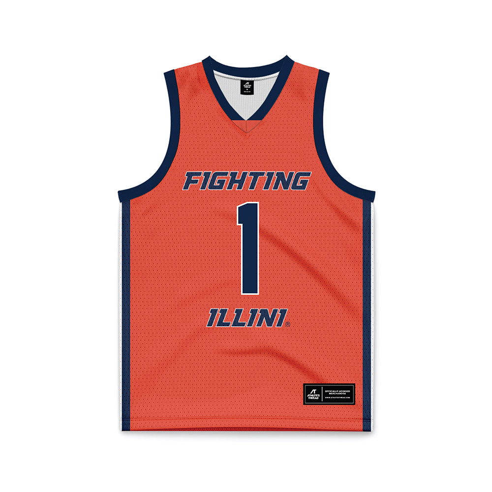 Illinois - NCAA Women's Basketball : Aaliyah Guyton - Orange Basketball Jersey-0