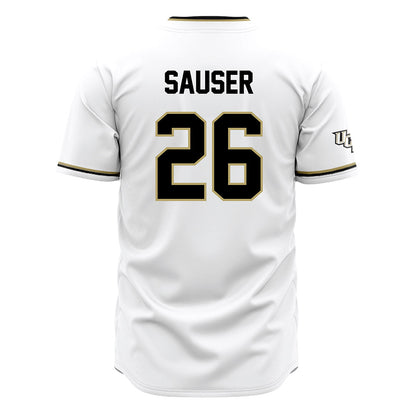 Central Florida - NCAA Baseball : Matt Sauser - White Jersey-1