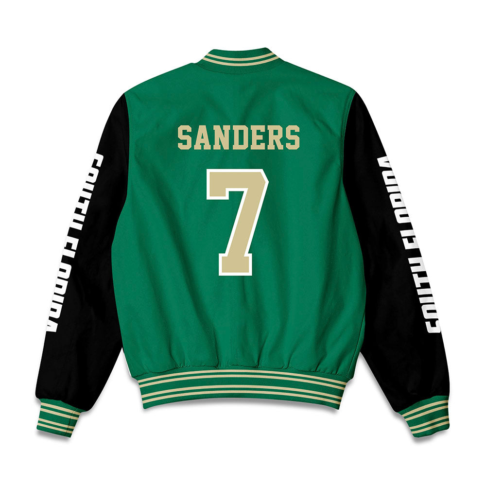 USF - NCAA Men's Basketball : Caleb Sanders - Bomber Jacket-1