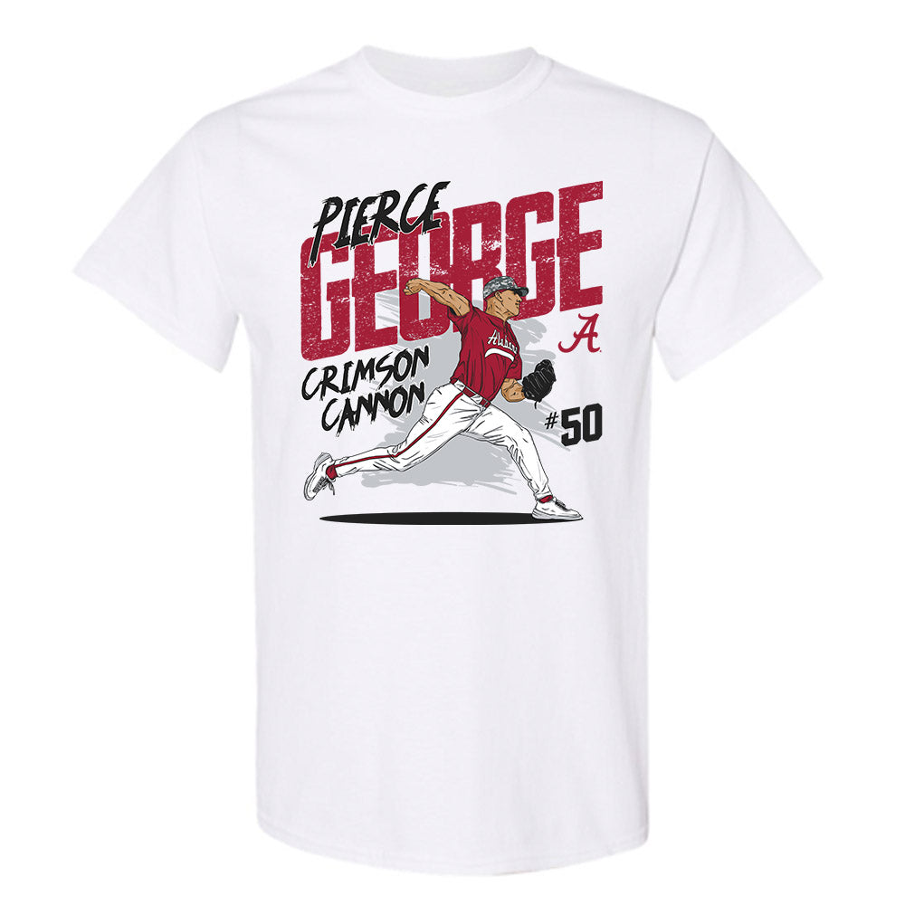 Alabama - NCAA Baseball :  Pierce George  x Roll Tide Willie -  tshirt Individual Caricature