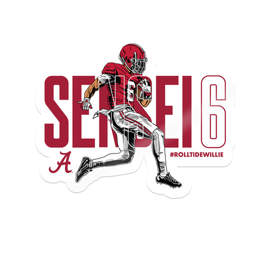 Alabama - NCAA Football :  Kobe Prentice  x Roll Tide Willie -  Sticker Individual Caricature