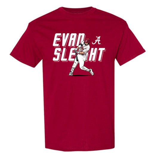 Alabama - NCAA Baseball :  Evan Sleight  x Roll Tide Willie -  tshirt Individual Caricature