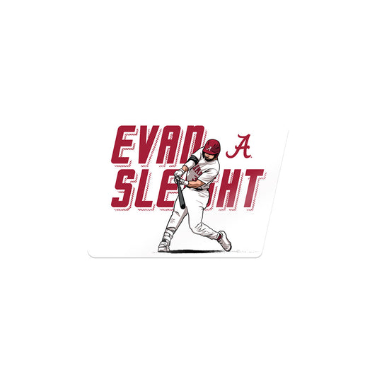 Alabama - NCAA Baseball :  Evan Sleight  x Roll Tide Willie -  Sticker Individual Caricature