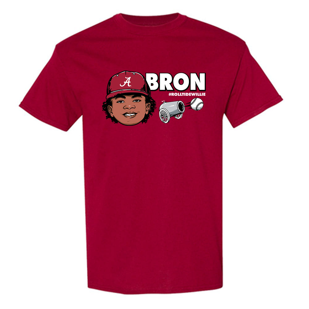 Alabama - NCAA Baseball :  Justin Lebron  x Roll Tide Willie -  tshirt Individual Caricature