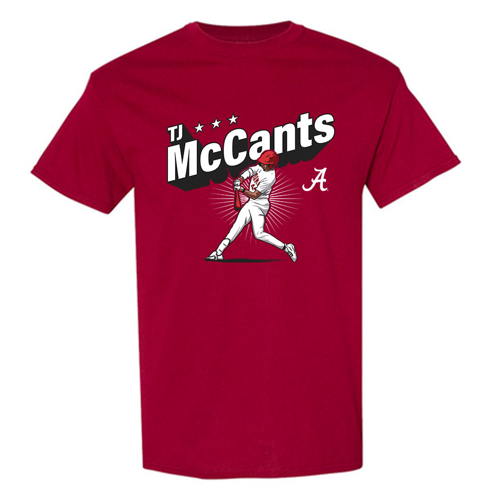 Alabama - NCAA Baseball :  TJ McCants  x Roll Tide Willie -  tshirt Individual Caricature