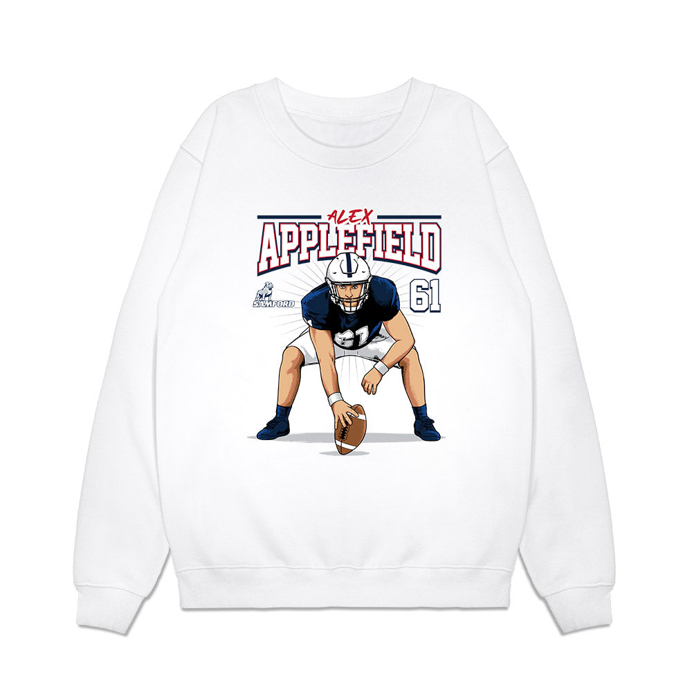 Samford - NCAA Football : Alex Applefield - Caricature Premium Crewneck Sweatshirt-0